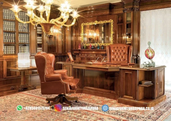 Design Meja Kantor Direktur Luxury Finish