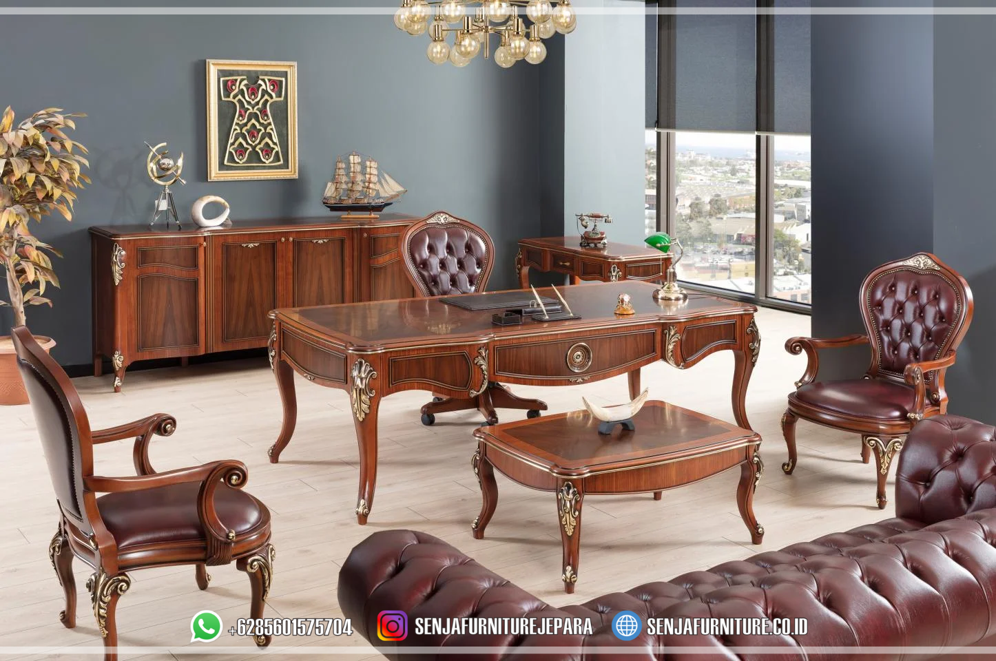 Ruang Meja Kerja Direktur Davinci Material Full Kulit Asli Meja Kerja Direktur, Meja Kerja Mewah, Meja Kerja Klasik, Meja Kerja Manager, Meja Kantor Klasik, Meja Direktur Kayu Jati, Meja Kantor Minimalis, Meja Kerja Minimalis, Ruang Kerja Klasik, Ruangan Kerja Direktur, Meja Direktur Modern, Meja Kantor Kayu Jati, Meja Direktur Mewah, Meja Direktur HPL, Meja Kerja Ukir Jepara, Meja Direktur Minimalis, Kursi Kantor Direktur