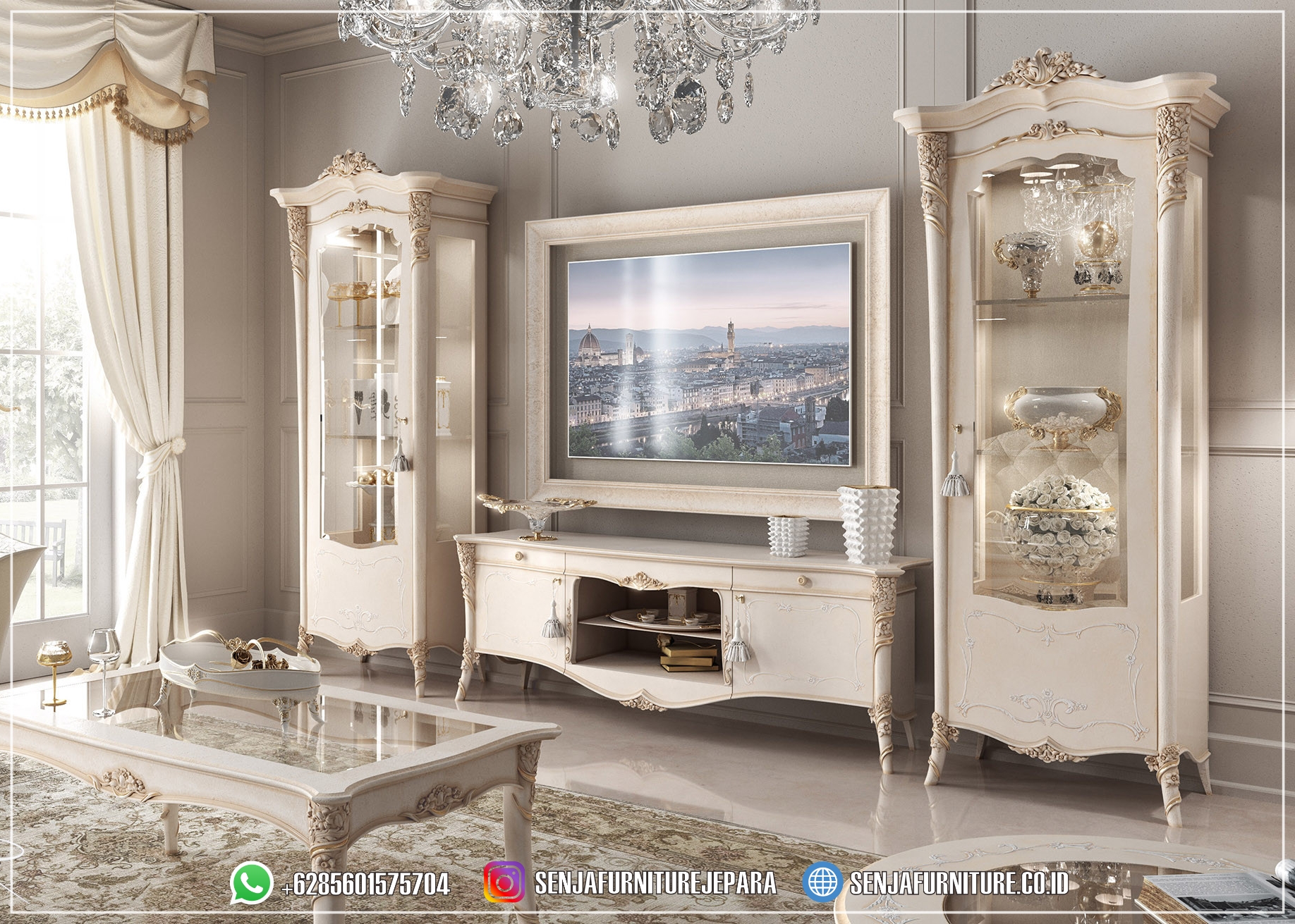 Set Meja Bufet TV Mewah Model Klasik Terbaru Diana Bufet TV Mewah, Meja TV Klasik, Bufet TV Klasik, Almari TV Klasik, Bufet TV, Bufet TV Minimalis, Bufet TV Kayu Jati, Bufet TV Terbaru, Bufet TV Kaca, Bufet TV Hias, Bufet TV Ukir Jepara, Lemari Hias Klasik, Lemari Hias Minimalis, Meja TV Minimalis, Lemari TV Kayu Jati