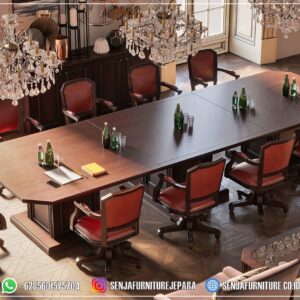 Meja Meeting Kantor 10 Kursi Ruang Rapat Minimalis Model