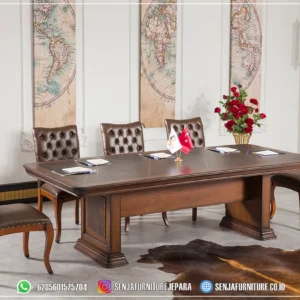 Meja Rapat Jati, Meja Rapat Kantor, Meja Meeting Kantor, Meja Meeting Klasik, Meja Rapat Klasik, Meja Rapat Mewah, Meja Meeting Kayu Jati, Meja Rapat Bundar, Meja Rapat Minimalis, Meja Rapat HPL, Interior Ruang Rapat, Meja Rapat Pimpinan