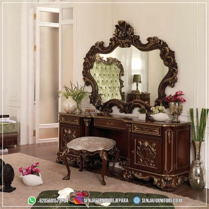 Cermin Meja Rias Mewah Klasik Jati Solid Antik Davinci Meja Rias Mewah, Meja Rias Klasik, Meja Rias Elegan, Meja Rias Kayu Jati, Meja Rias Minimalis, Meja Rias Ukir Jepara, Meja Rias Modern, Meja Rias Kamar Tidur, Meja Rias Terbaru, Meja Rias Cermin
