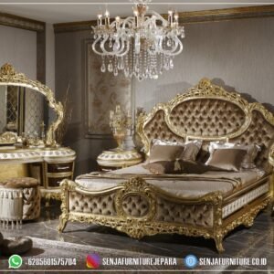Dipan Kamar Tidur Mewah Sultan Timur Tengah Gold Bright
