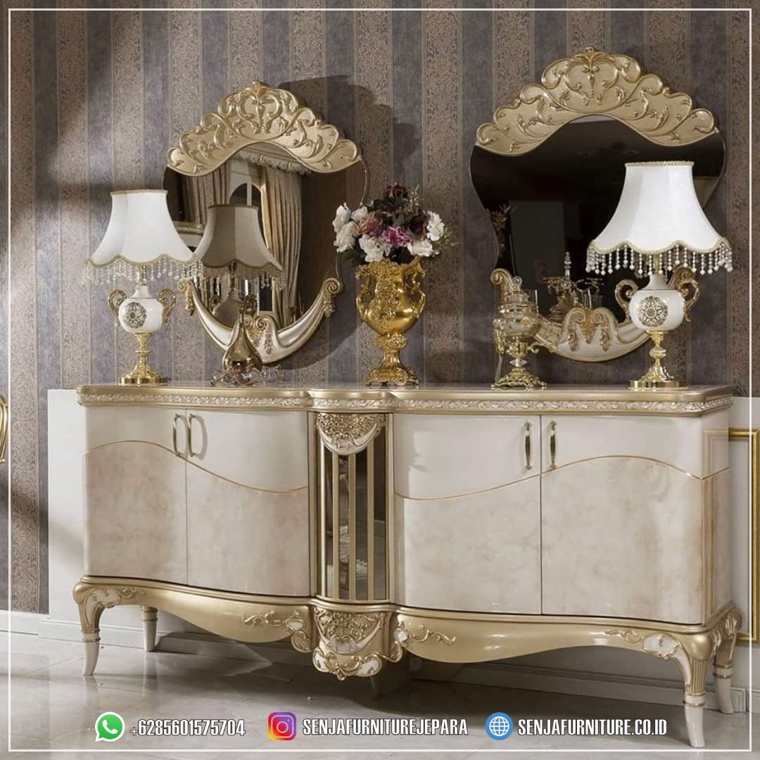 Meja Konsul Mewah Bufet Cermin Champagne Gold Velicia Meja Konsul Mewah, Meja Konsul Klasik, Bufet Konsul Klasik, Bufet Konsul Mewah, Bufet Konsul Cermin, Meja Konsul Minimalis, Meja Konsul Ruang Tamu, Meja Konsul Stainless, Meja Konsul Kayu Jati, Meja Konsul Ukir Jepara, Meja Konsul Marmer, Meja Konsul Cermin