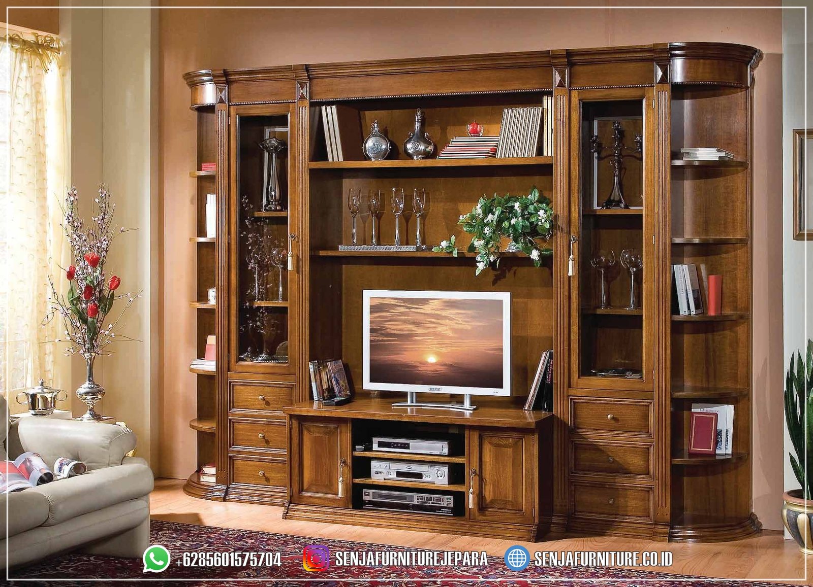 Rak Bufet TV Mewah Jati Jepara Minimalis Pajangan Bufet TV Mewah, Meja TV Mewah, Lemari TV Mewah, Bufet TV Klasik, Bufet TV Minimalis, Bufet TV Kayu Jati, Bufet TV Ukir Jepara, Lemari Hias Klasik, Lemari Hias Mewah, Meja TV Minimalis, Lemari TV Kayu Jati