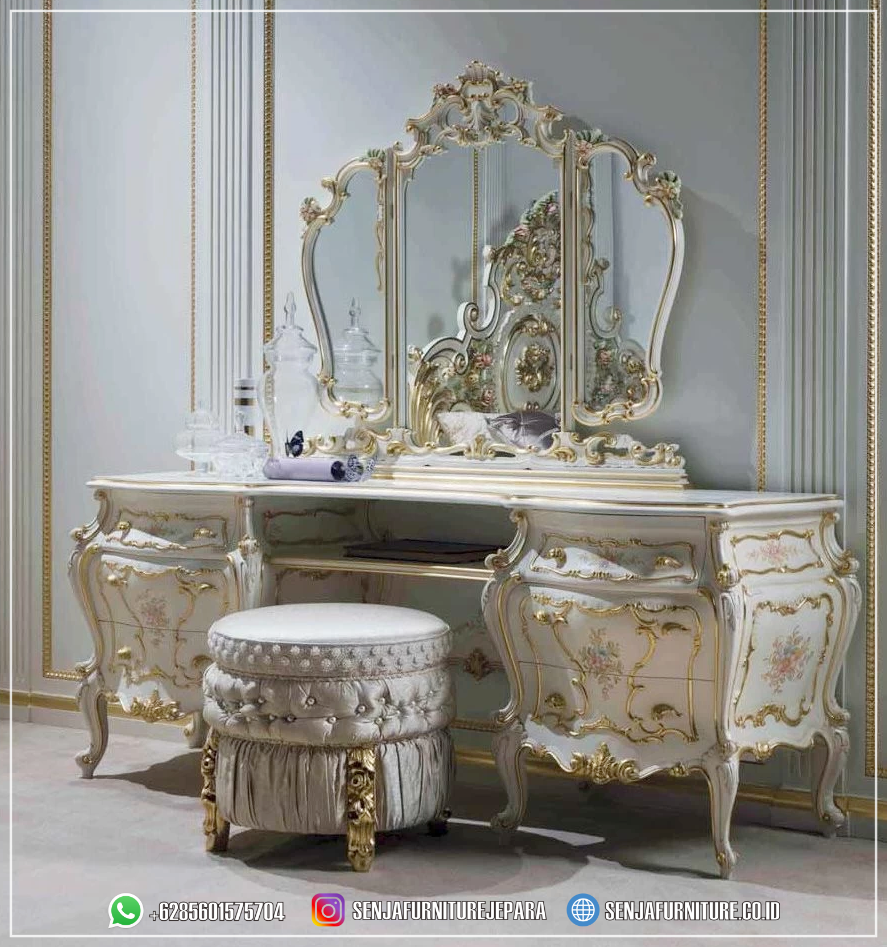 Dressing Meja Rias Mewah Set Elegan Cermin Klasik Eropa Meja Rias Mewah, Meja Rias Klasik, Meja Rias Elegan, Meja Rias Kayu Jati, Meja Rias Minimalis, Meja Rias Ukir Jepara, Meja Rias Modern, Meja Rias Kamar Tidur, Meja Rias Terbaru, Meja Rias Cermin