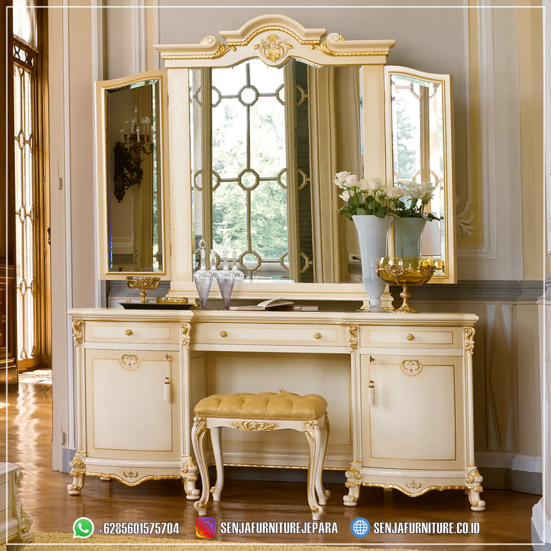 Style Meja Rias Mewah Elegan Princesse Classic Mirror Meja Rias Mewah, Meja Rias Klasik, Meja Rias Elegan, Meja Rias Kayu Jati, Meja Rias Minimalis, Meja Rias Ukir Jepara, Meja Rias Modern, Meja Rias Kamar Tidur, Meja Rias Terbaru, Meja Rias Cermin