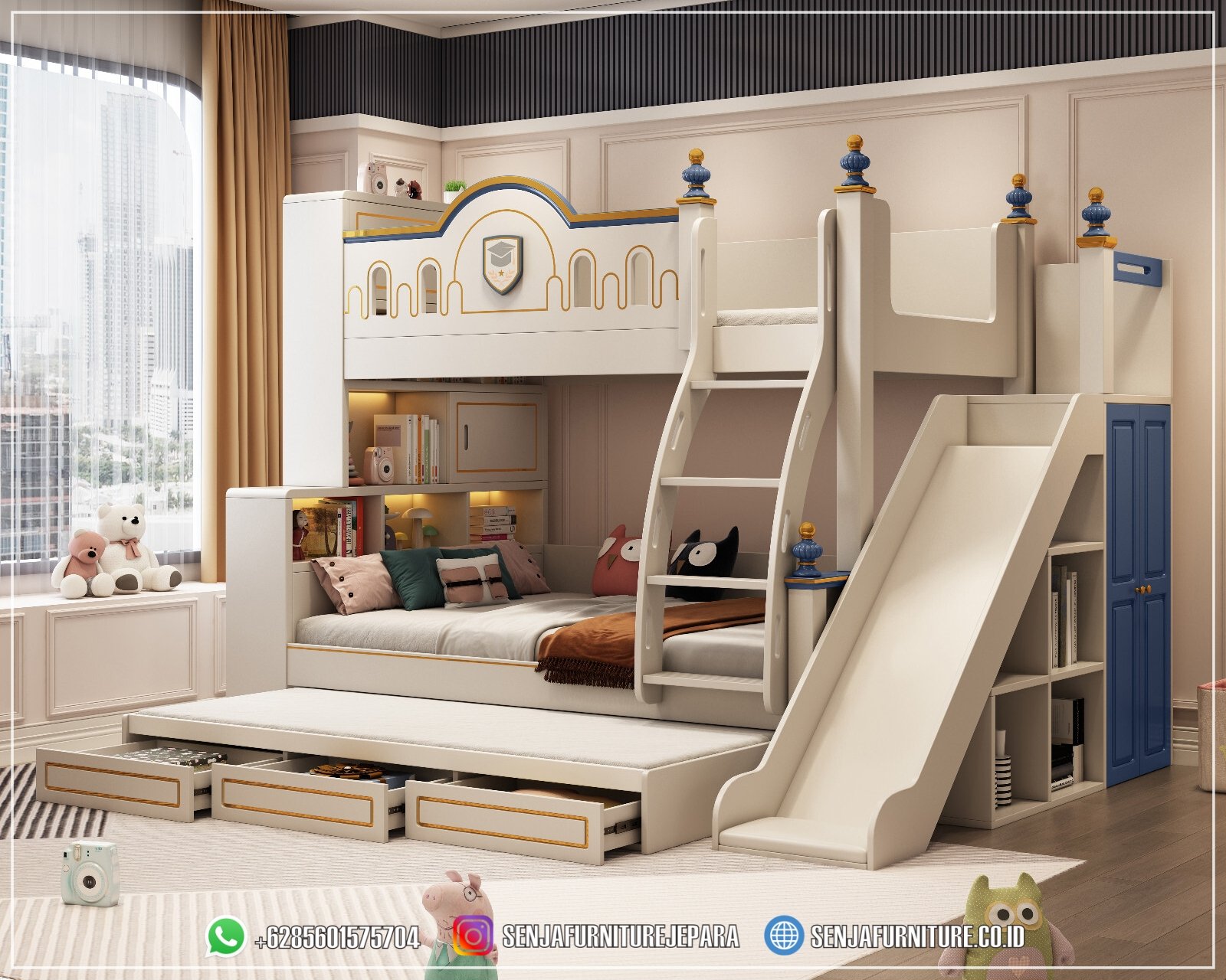 Tempat Tidur Tingkat Anak Prosotan Custom Desain Full Color Tempat Tidur Tingkat, Tempat Tidur Anak, Tempat Tidur Anak Laci, Tempat Tidur Anak Perempuan, Tempat Tidur Anak Laki, Tempat Tidur Anak Karakter, Dipan Tempat Tidur Anak, Tempat Tidur Anak Prosotan, Set Tempat Tidur Anak