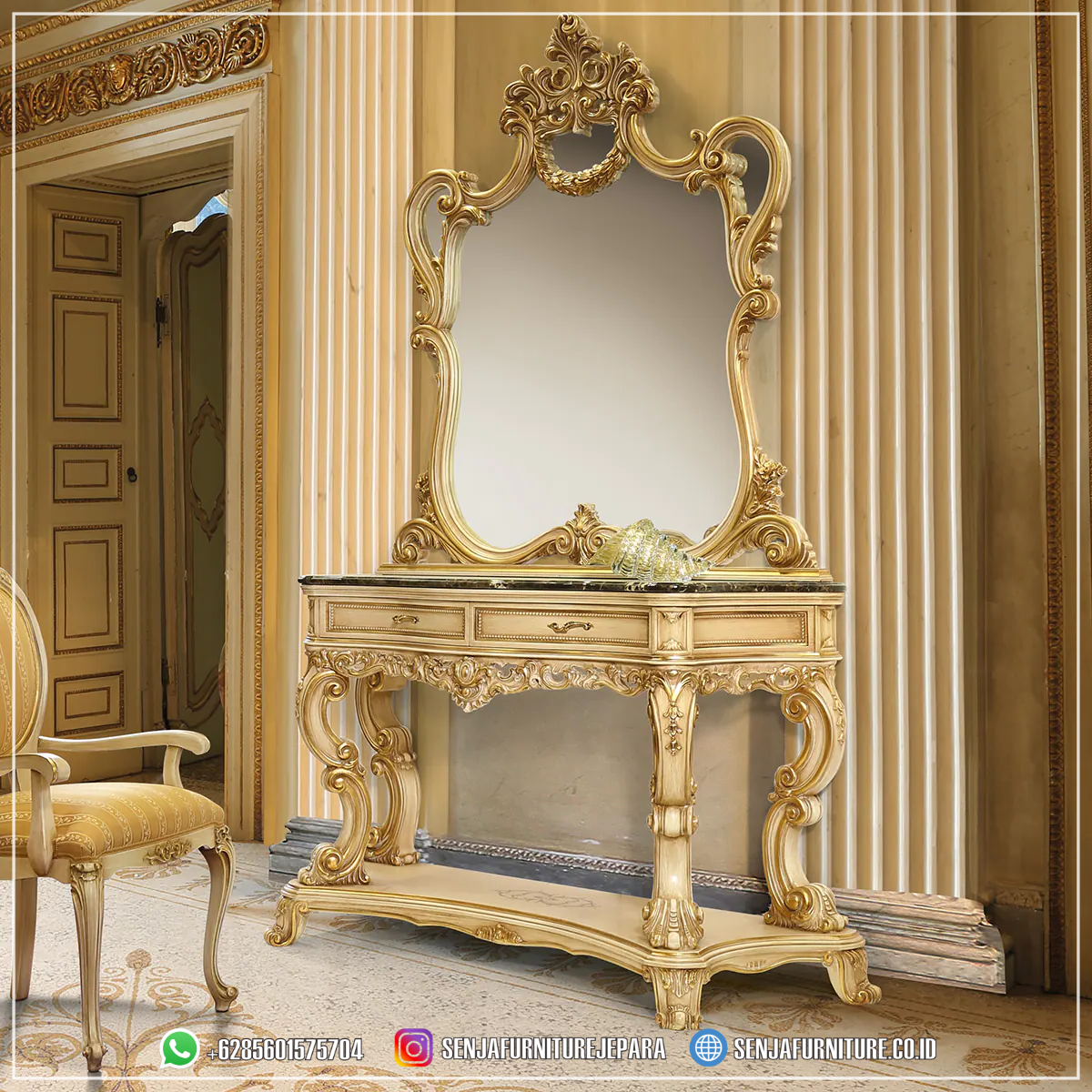 Meja Konsul Mewah Warna Cream Ukiran Klasik Louvre Meja Konsul Mewah, Meja Konsul Klasik, Bufet Konsul Klasik, Bufet Konsul Mewah, Bufet Konsul Cermin, Meja Konsul Minimalis, Meja Konsul Ruang Tamu, Meja Konsul Stainless, Meja Konsul Kayu Jati, Meja Konsul Ukir Jepara, Meja Konsul Marmer, Meja Konsul Cermin